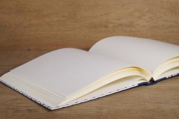 High-quality photo album "Wastl", blue, nostalgic photo album